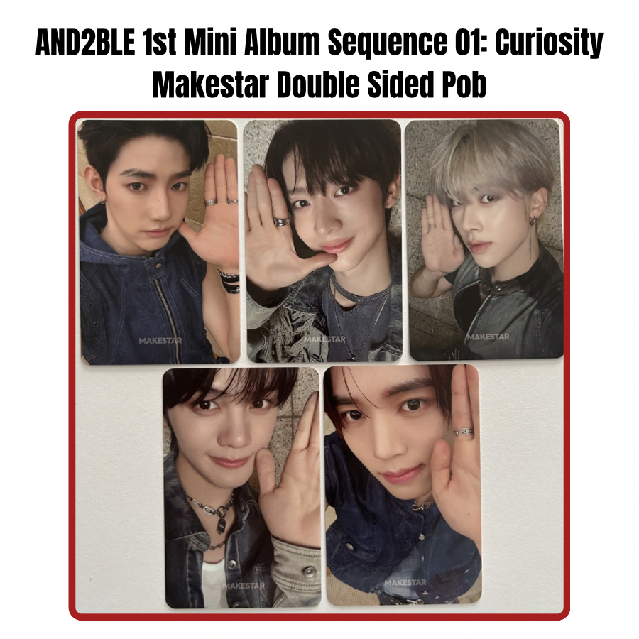 AND2BLE 1st Mini Album Sequence 01: Curiosity Makestar Double Sided Pob Photocard