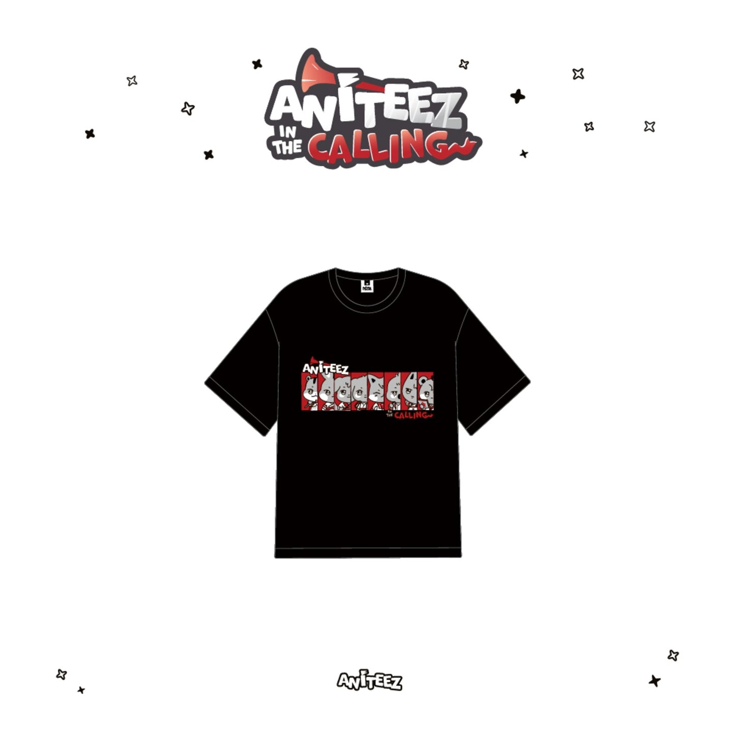 PRE ORDER Black T-Shirt ATEEZ x ANITEEZ IN THE CALLING MD