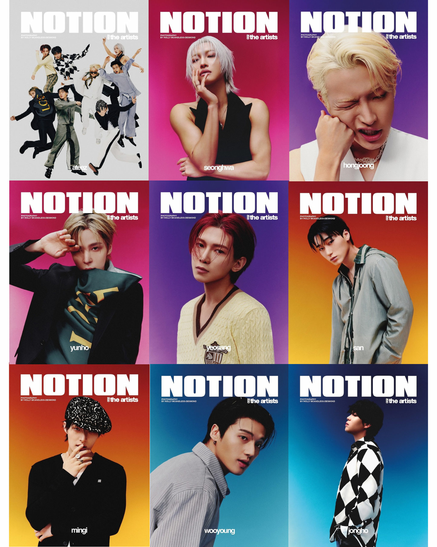 PRE ORDER ATEEZ NOTION magazine cover choice