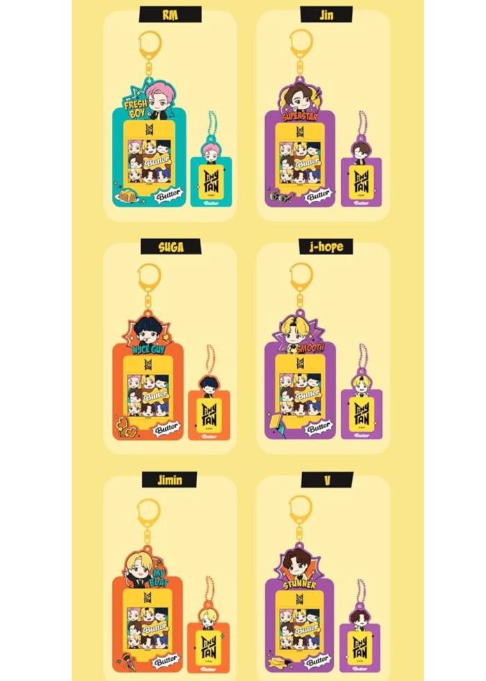 BTS TinyTAN BUTTER photocard keychain RANDOM