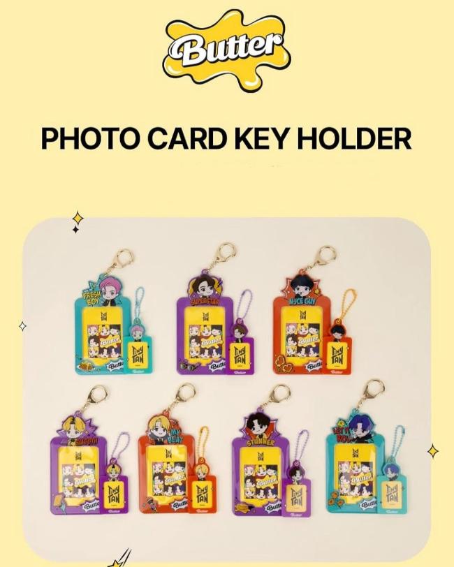 BTS TinyTAN BUTTER photocard keychain RANDOM