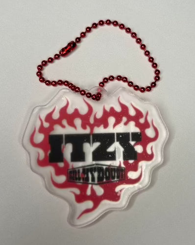 ITZY KILL MY DOUBT Keychain flame heart
