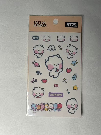 RJ BT21 Tattoo Sticker