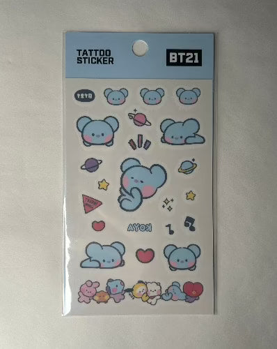 Koya BT21 Tattoo Sticker
