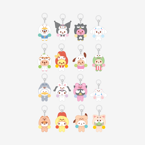 PRE ORDER Stray Kids Skzoo x Sanrio Characters Secret Flocked Figure Keyring (Cheer Up Version)