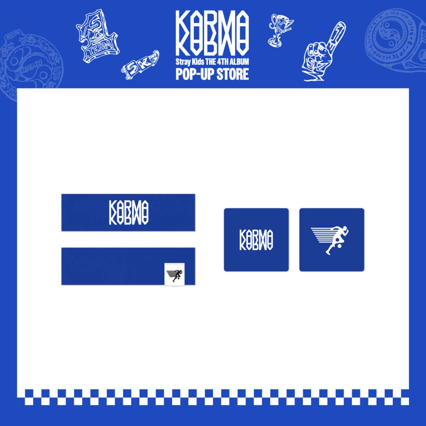 PRE ORDER Head Band & Sweat Band Set Stray Kids KARMA POP UP
