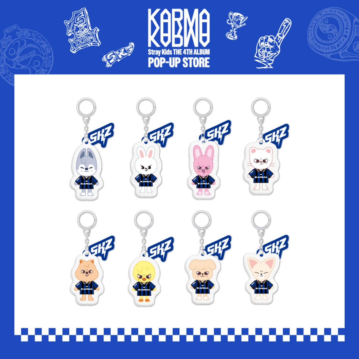 PRE ORDER SKZOO YINYANG Keyring Stray Kids KARMA POP UP