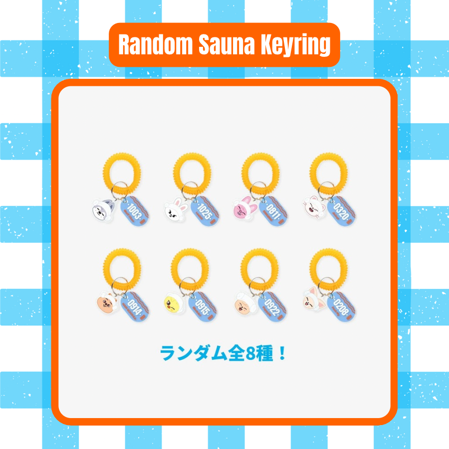 Stray Kids SKZ SAUNA Pop Up 2025 Random Sauna Keyring