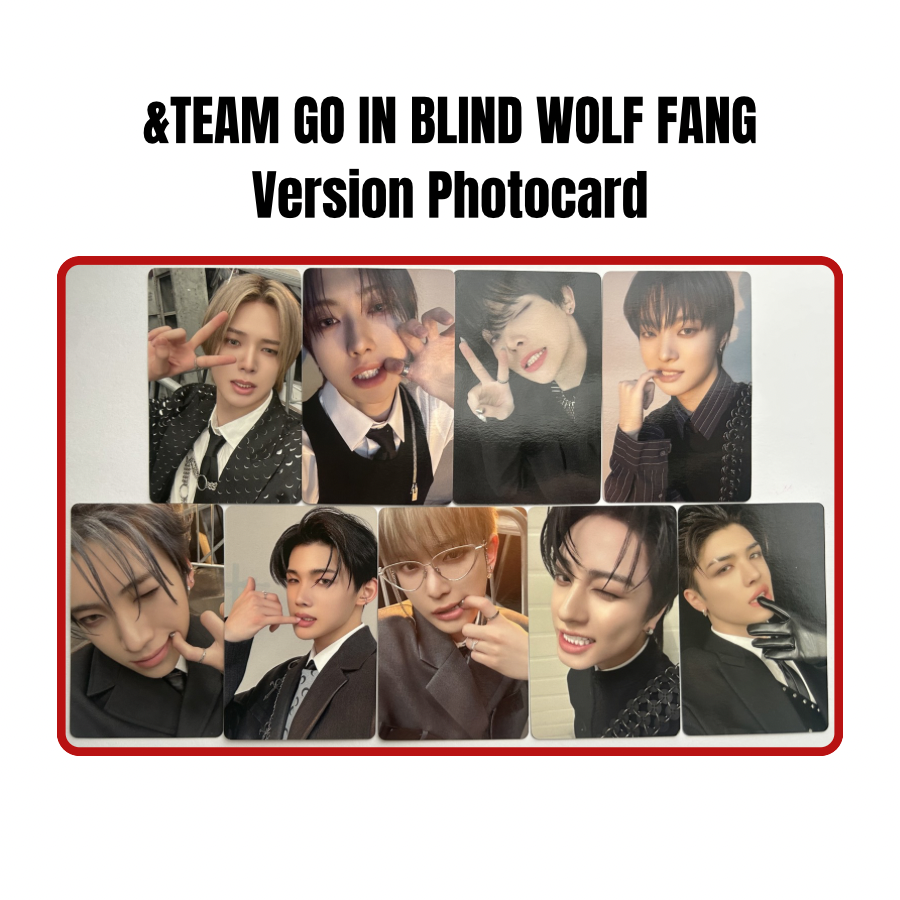 &TEAM GO IN BLIND Standard Album WOLF FANG Version Photocard