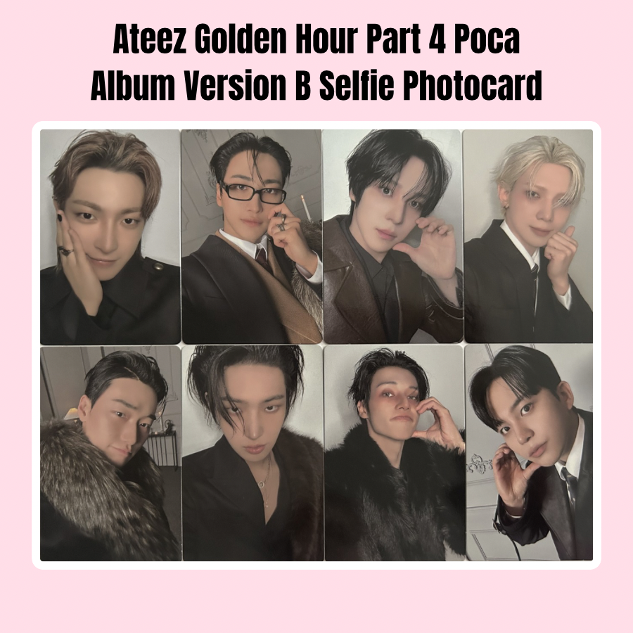 Ateez Golden Hour Part 4 Poca Album Version B Selfie Photocard