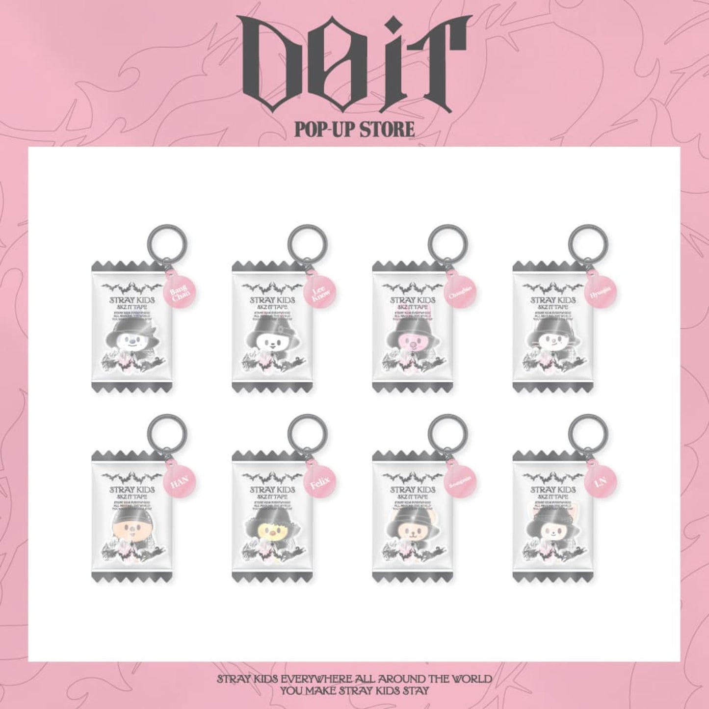 PRE ORDER Stray Kids DO IT Pop Up MD Skzoo Shaker Keyring