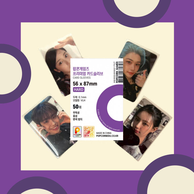 POPCORN GAMES 50x Premium Photocard Sleeve Hard (56x87mm) Idolpopuk POPCORN GAMES 50x Premium Photocard Sleeve Hard (56x87mm) Idolpopuk