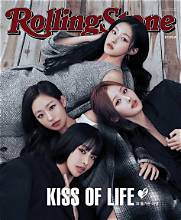 Rolling Stone 'Kiss of Life' album cover featuring four women posing together against a rustic wooden background, with the Rolling Stone logo at the top and 'Kiss of Life' text at the bottom.