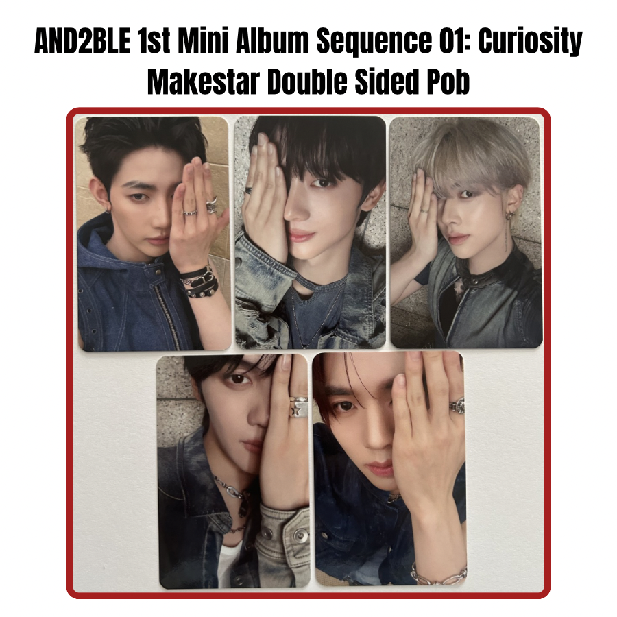 AND2BLE 1st Mini Album Sequence 01: Curiosity Makestar Double Sided Pob Photocard