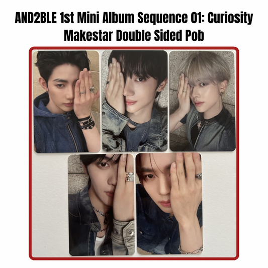 AND2BLE 1st Mini Album Sequence 01: Curiosity Makestar Double Sided Pob Photocard