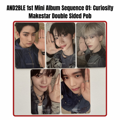 AND2BLE 1st Mini Album Sequence 01: Curiosity Makestar Double Sided Pob Photocard