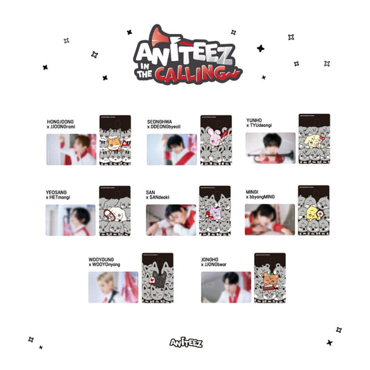 PRE ORDER Card Cover Sticker Set ATEEZ x ANITEEZ IN THE CALLING MD