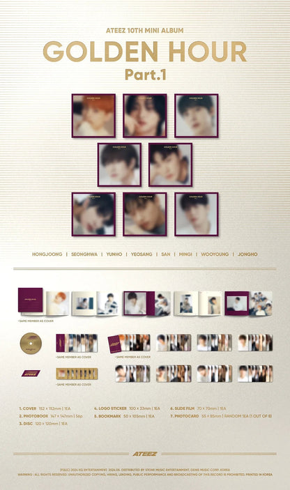 ATEEZ GOLDEN HOUR : PART.1 (10TH MINI ALBUM) DIGIPACK