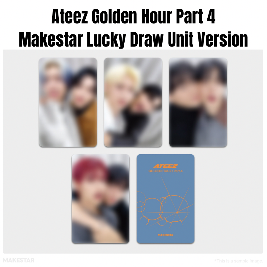 PRE ORDER Ateez Golden Hour Part 4 Makestar Lucky Draw Unit Version