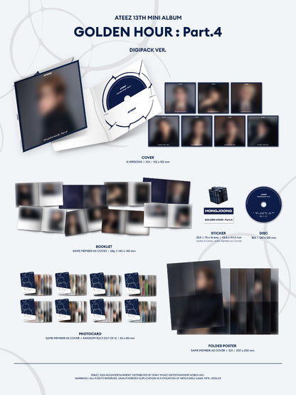 ATEEZ GOLDEN HOUR : Part 4 Digipack Version
