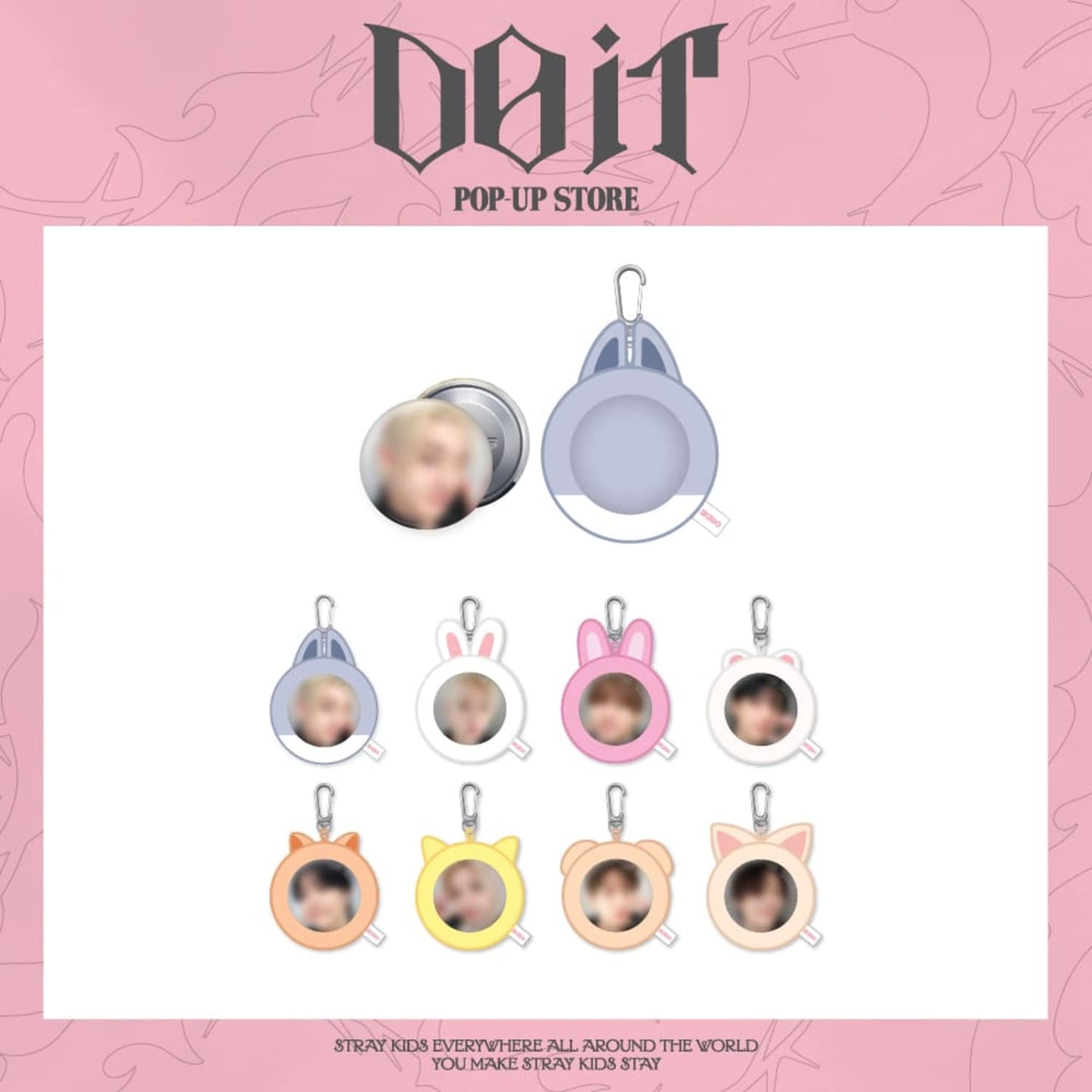 PRE ORDER Stray Kids DO IT Pop Up MD Soft Face Badge & Skzoo Cover Set