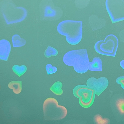 Holographic Heart Photocard Sleeves (61x91mm) 50pcs with colour choice