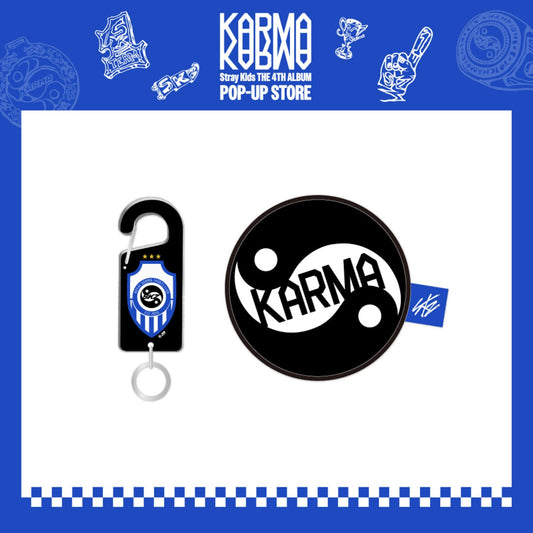 PRE ORDER Acrylic Carabiner & Ball Pouch Set Stray Kids KARMA POP UP