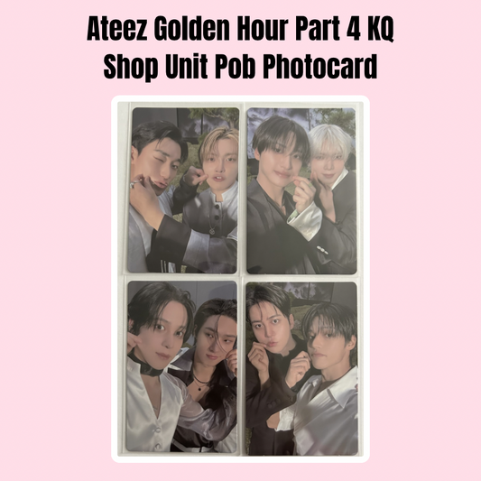 Ateez Golden Hour Part 4 KQ Shop Unit POB Photocard