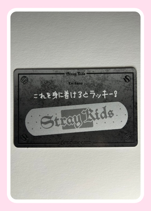 Lee Know Stray Kids DominATE Japan Scratch Card Photocard