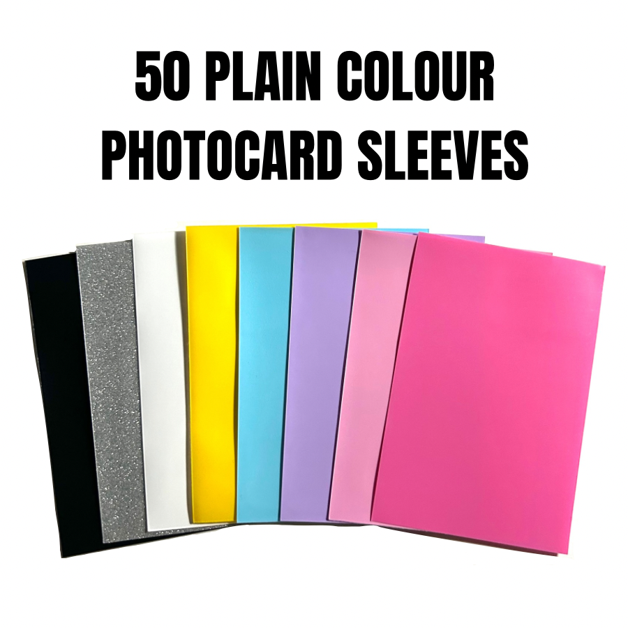 Plain colour Photocard Sleeves (61x91mm) 50pcs with colour choice