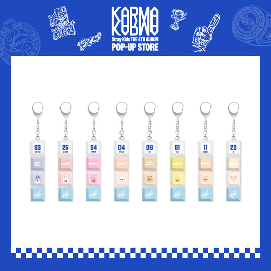 PRE ORDER SKZOO Keycap Keyring Stray Kids KARMA POP UP