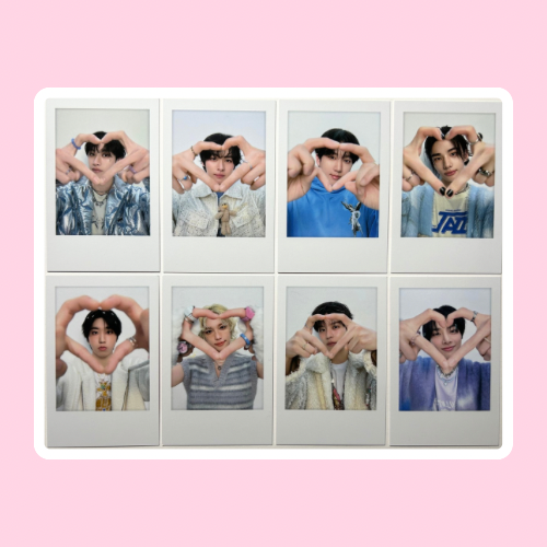 Stray Kids SKZ 5’CLOCK Fan Meeting Tin Case hand heart Polaroid Photocard