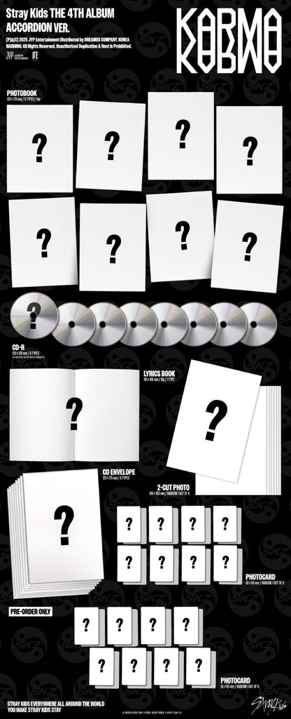 PRE ORDER Stray Kids KARMA 4th Album ACCORDION Version