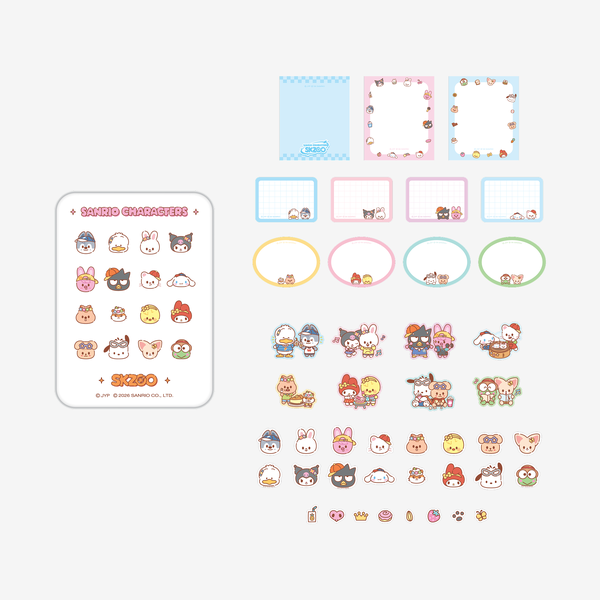 PRE ORDER Stray Kids Skzoo x Sanrio Tin Case Sticky Note Set
