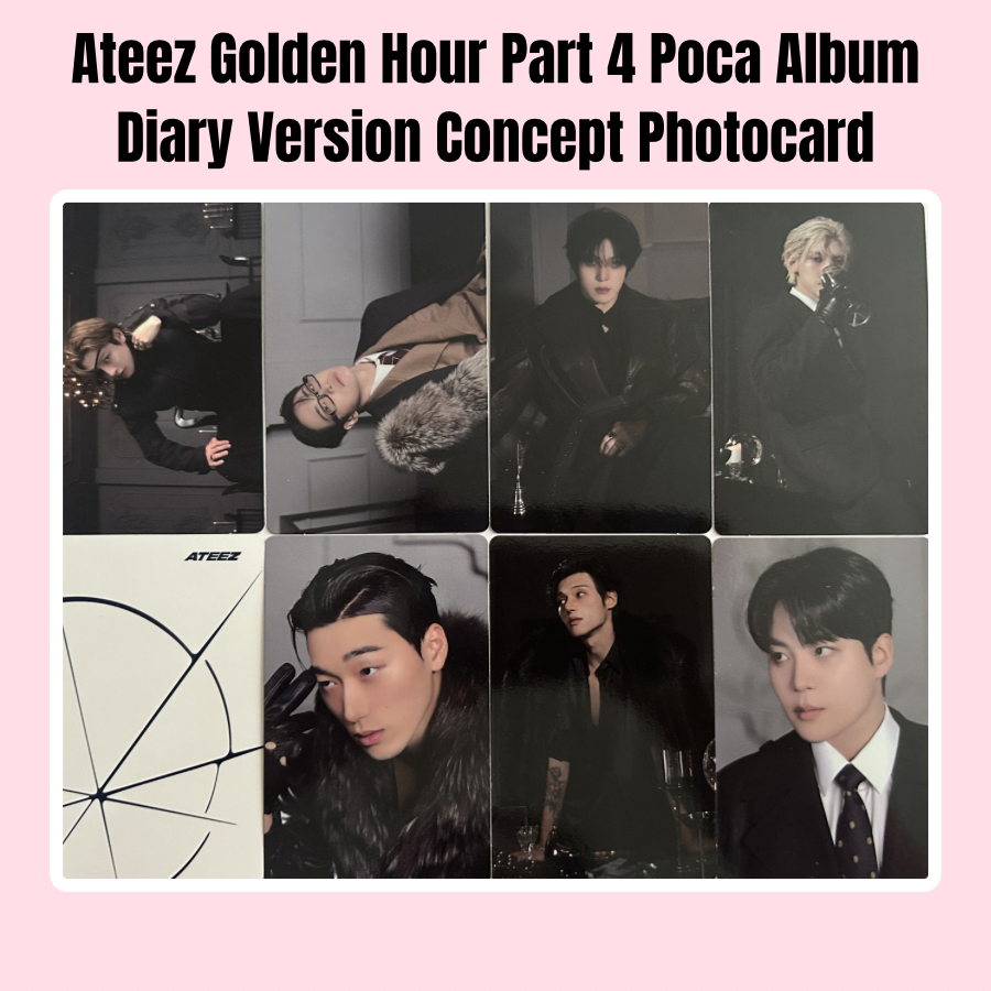 Ateez Golden Hour Part 4 Poca Album Diary Version Concept Photocard