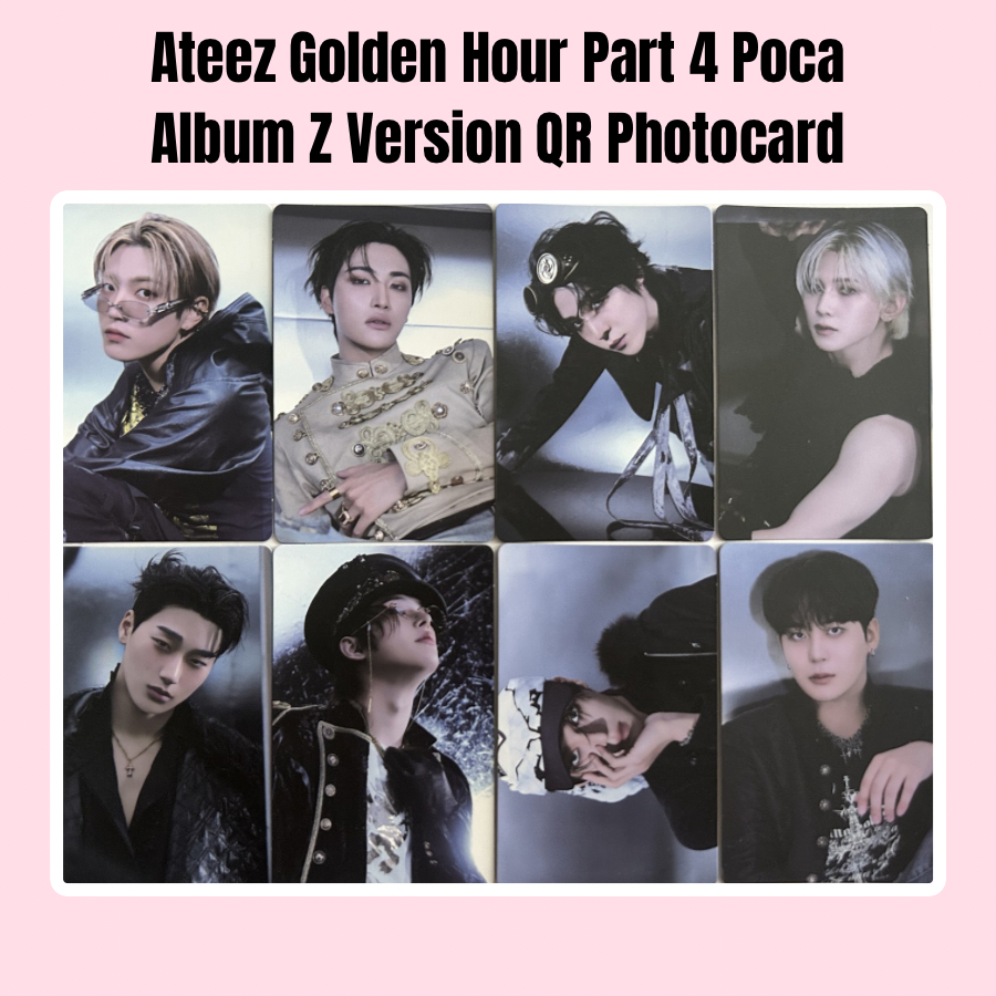 Ateez Golden Hour Part 4 Poca Album Z Version QR Photocard