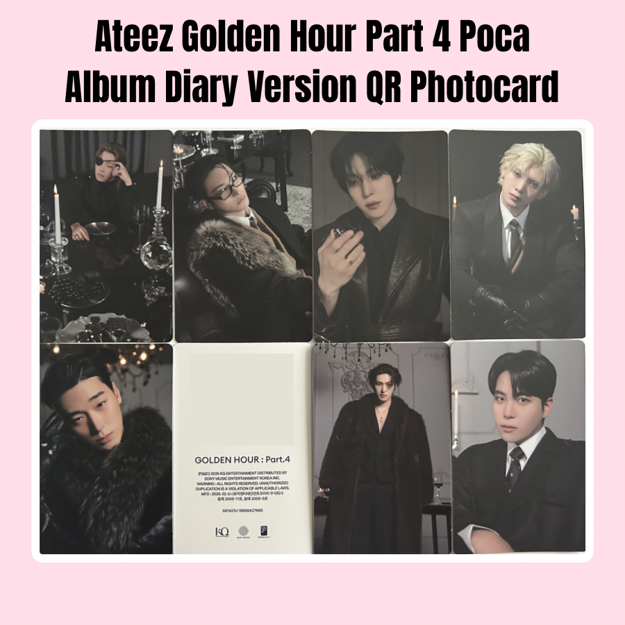 Ateez Golden Hour Part 4 Poca Album Diary Version QR Photocard