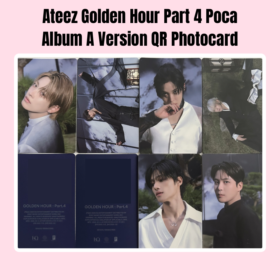 Ateez Golden Hour Part 4 Poca Album A Version QR Photocard