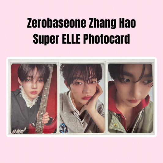 Zhang Hao Zerobaseone Super ELLE Photocard Version Choice