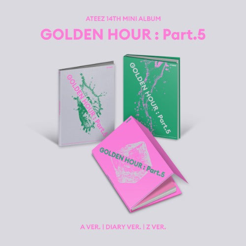 PRE ORDER Ateez GOLDEN HOUR : Part 5 Album KQ Shop Pob Option