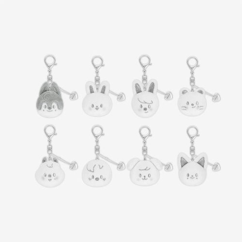 PRE ORDER Stray Kids celebrATE Skzoo Face Keyring Silver Version