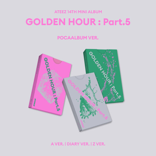 PRE ORDER Ateez GOLDEN HOUR : Part 5 POCAALBUM KQ Shop Pob Option