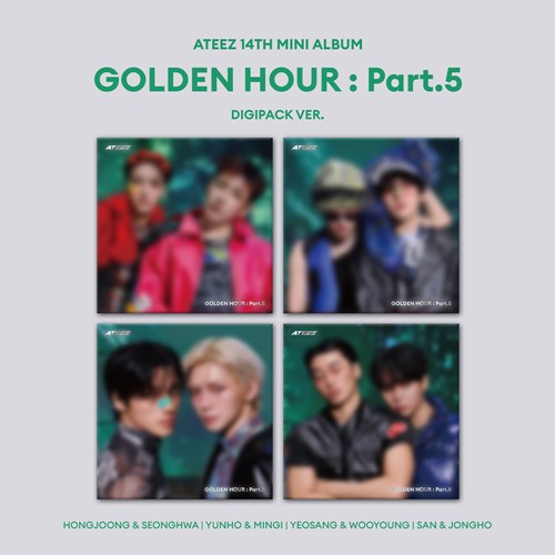 PRE ORDER Ateez GOLDEN HOUR : Part 5 Digipack Unit Album KQ Shop Pob Option